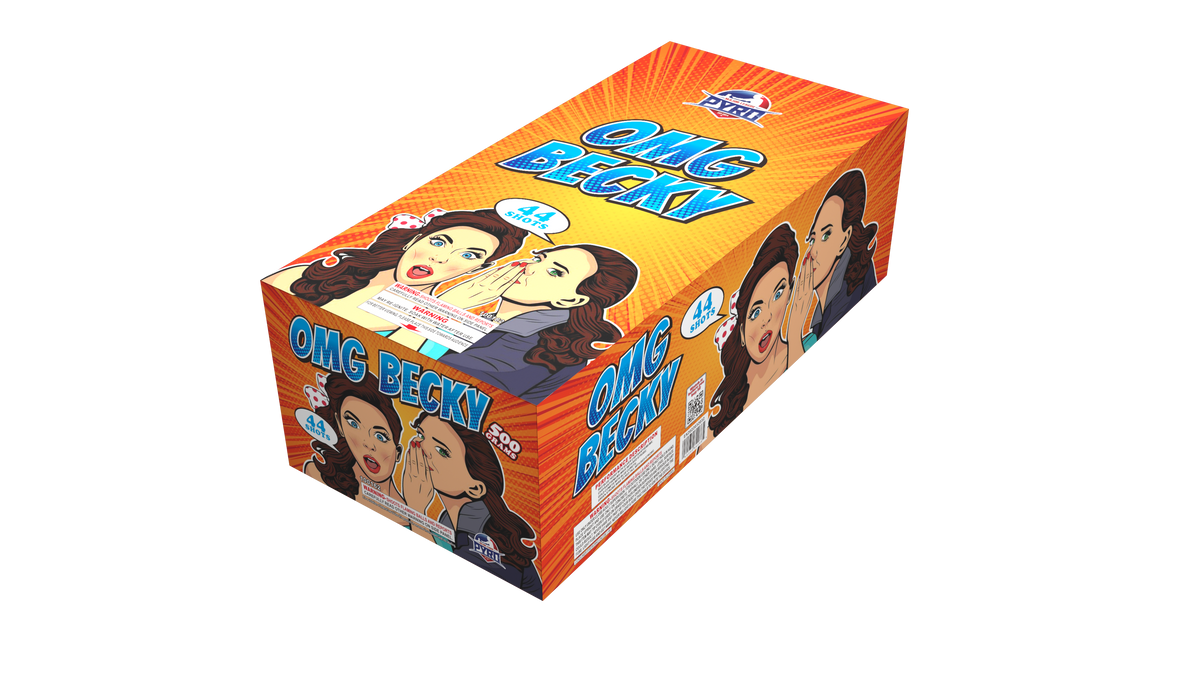 OMG Becky Major League Pyro 500 gram fireworks cake