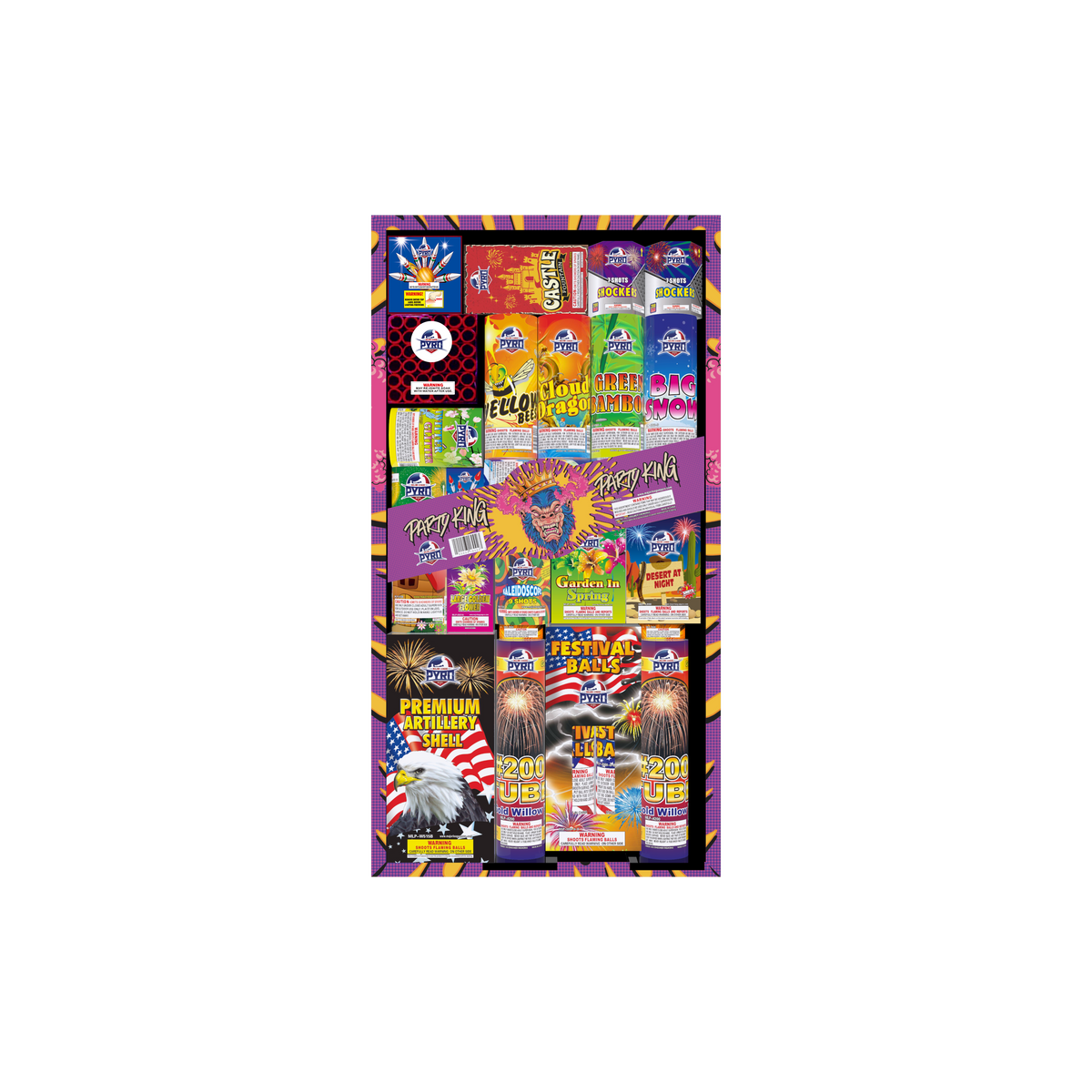 Party King Major League Pyro full-line fireworks assortment