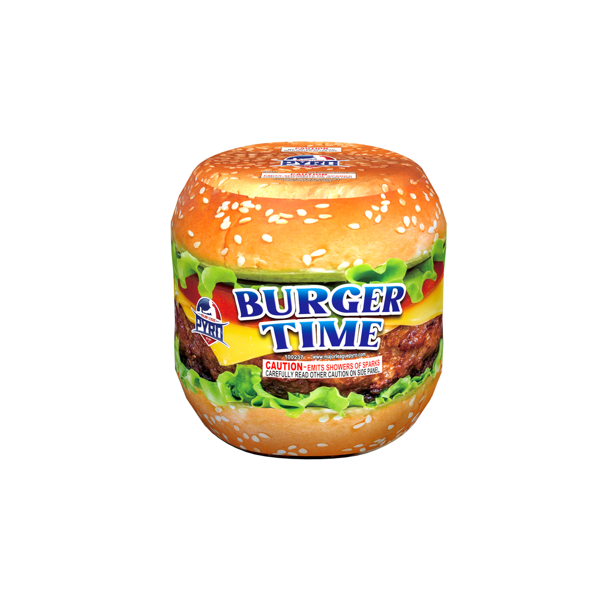 Burger Time Major League Pyro fountain firework