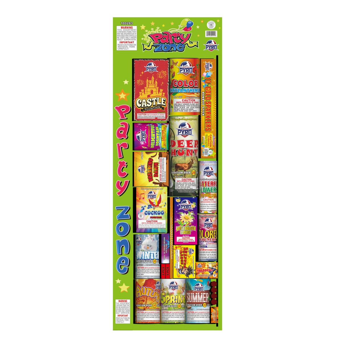 Party Zone Safe n Sane Major League Pyro wholesale safe-and-sane fireworks assortment