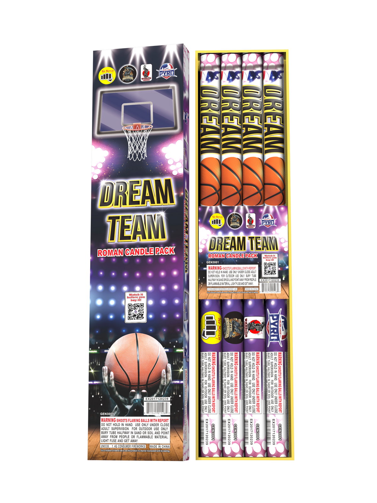 Dream Team Roman Candle Combo Pack 5 Ball wholesale roman candle firework