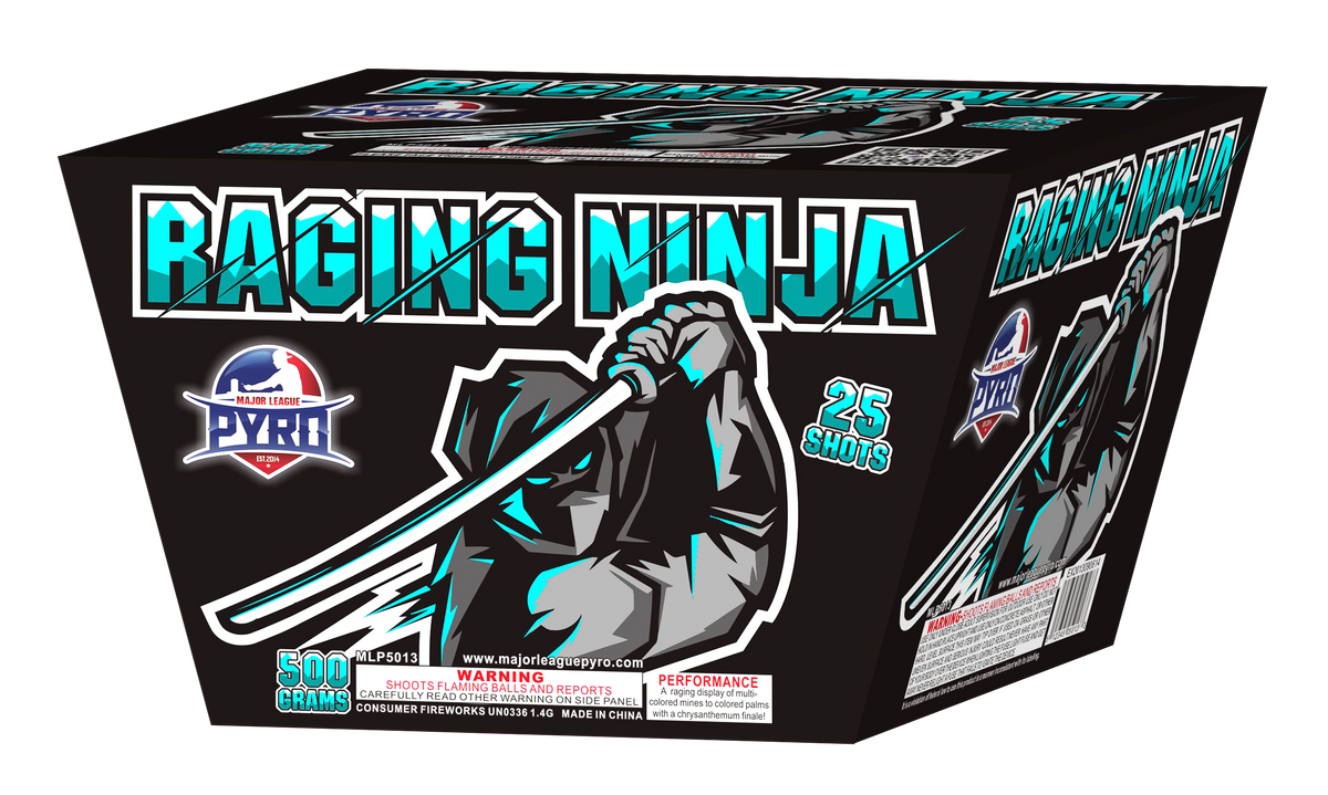 Raging Ninja Major League Pyro wholesale 500g fireworks cake