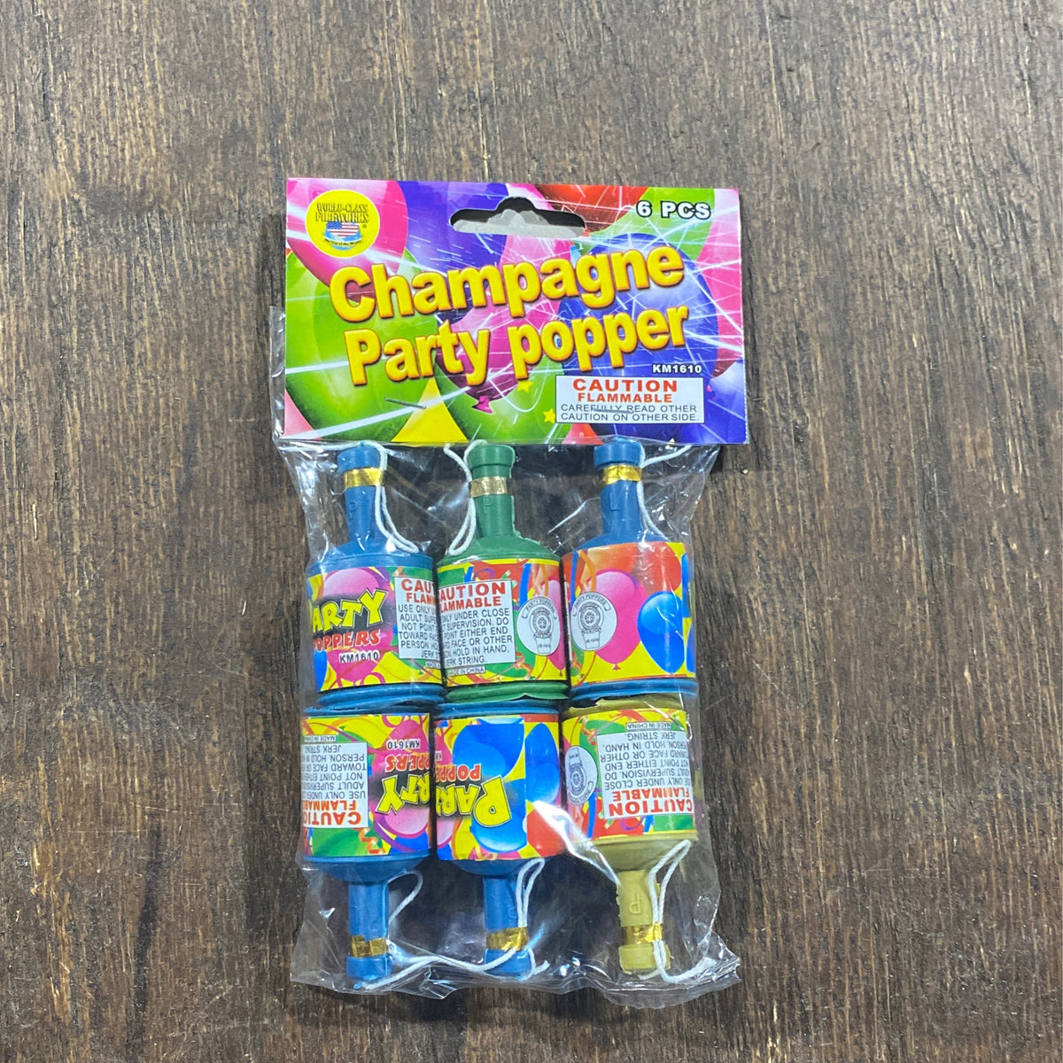 Champagne Party Popper 6pk