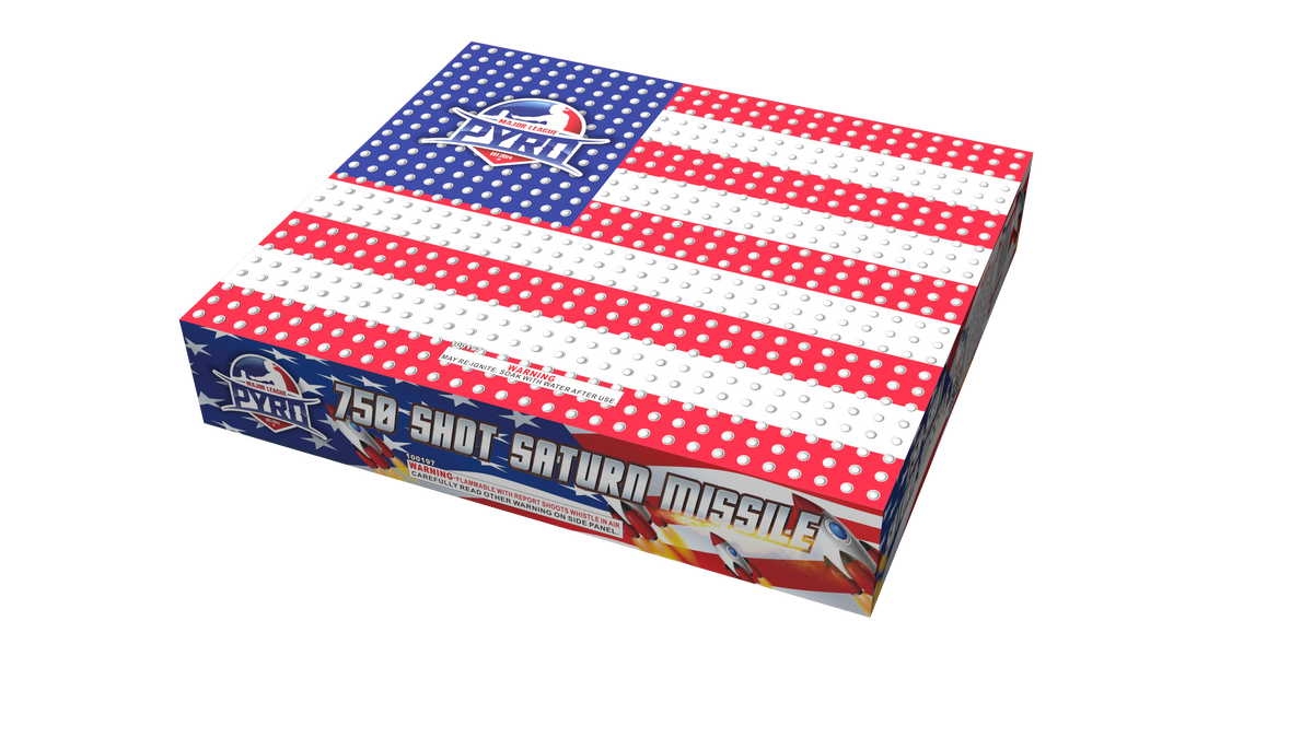 750 Shot Saturn Missile Major League Pyro Saturn missile firework