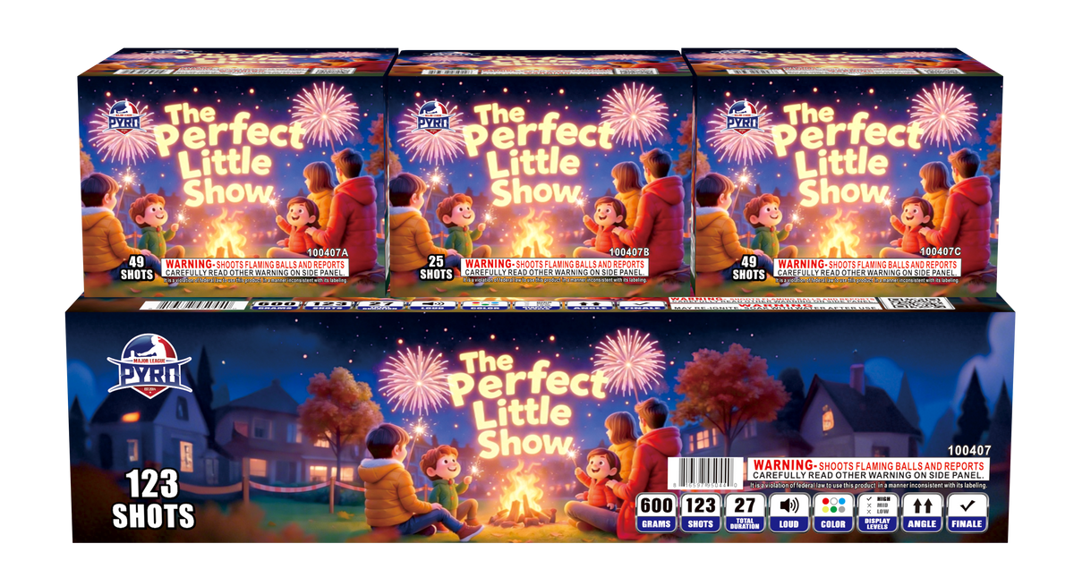 The Perfect Little Show Major League Pyro wholesale 200 gram multi-shot fireworks cake