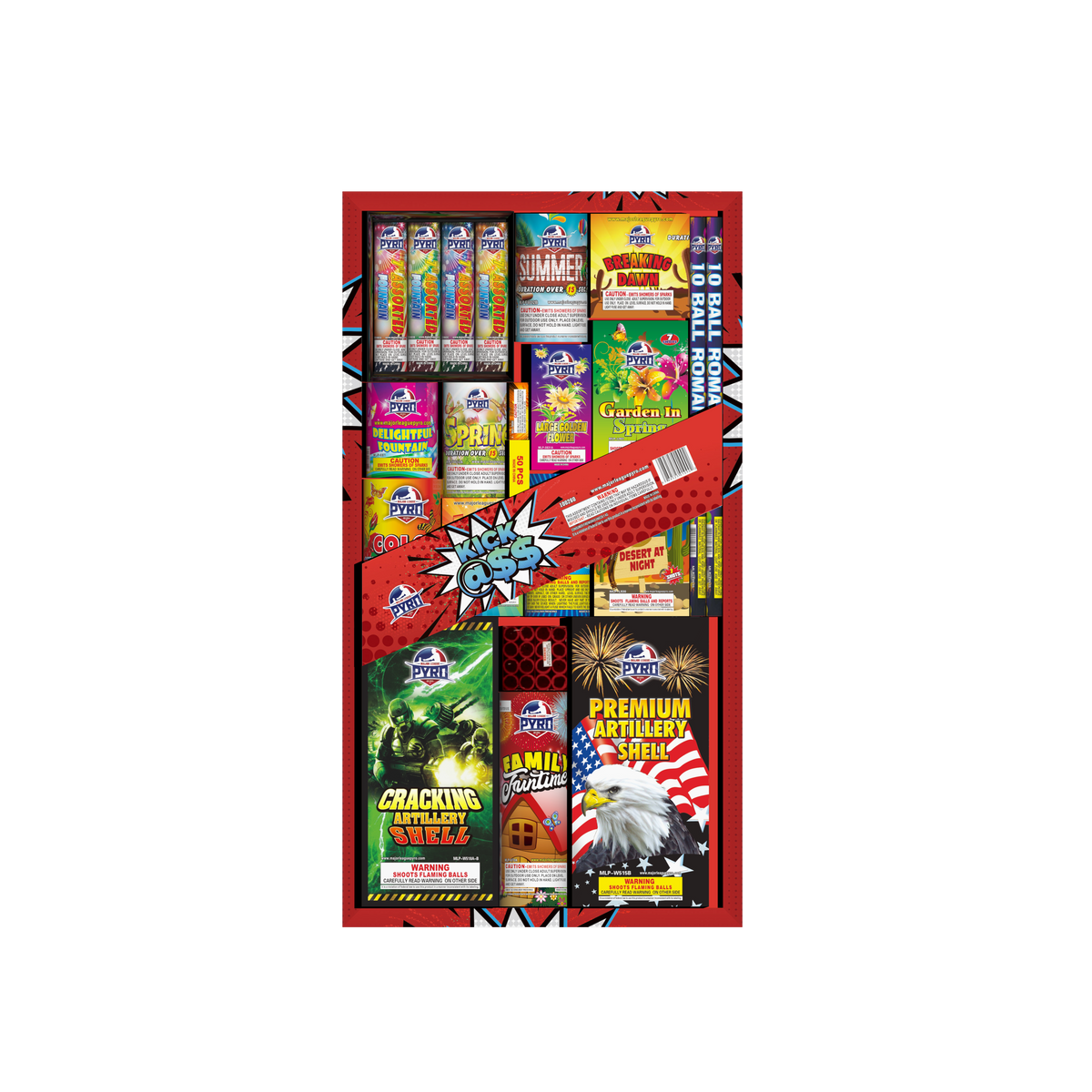 Kick @$$ Major League Pyro wholesale consumer fireworks assortment