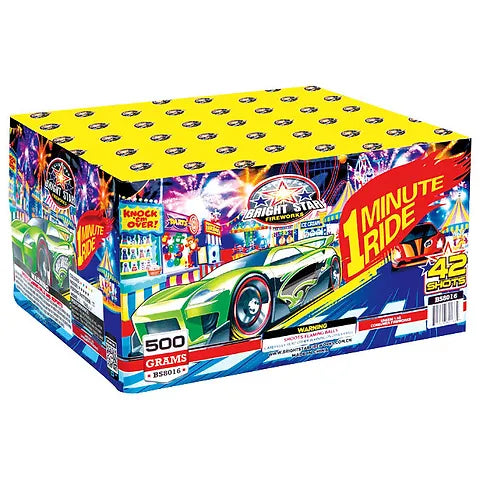 1 Minute Ride 42-shot Winda 500g fireworks cake