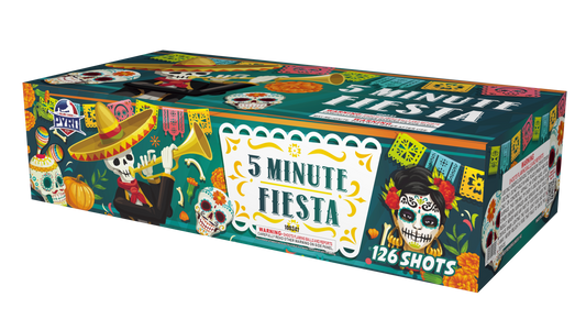5 Minute Fiesta 126-shot Major League Pyro cake