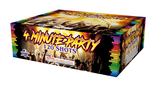 4 Minute Party 120-shot Major League Pyro cake