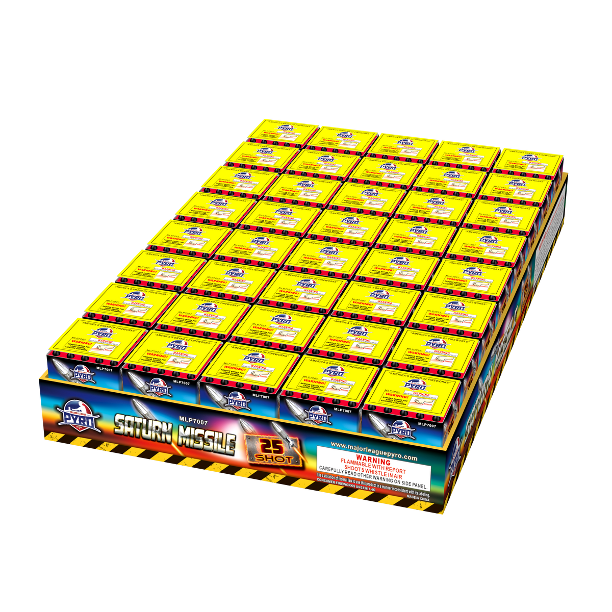 25 Shot Saturn Missile Major League Pyro wholesale aerial rocket or missile firework