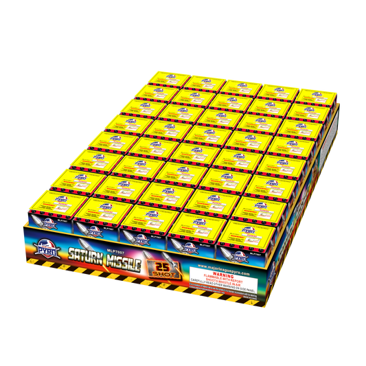 25 Shot Saturn Missile Major League Pyro wholesale aerial rocket or missile firework