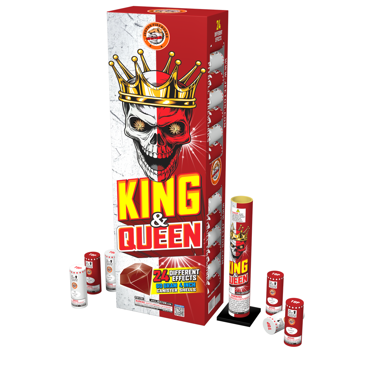 King & Queen Jeeton wholesale reloadable aerial shell kit