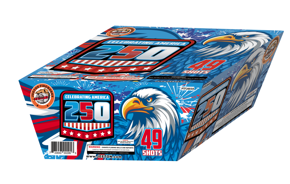 Celebrating America 250 Jeeton 500g fireworks cake
