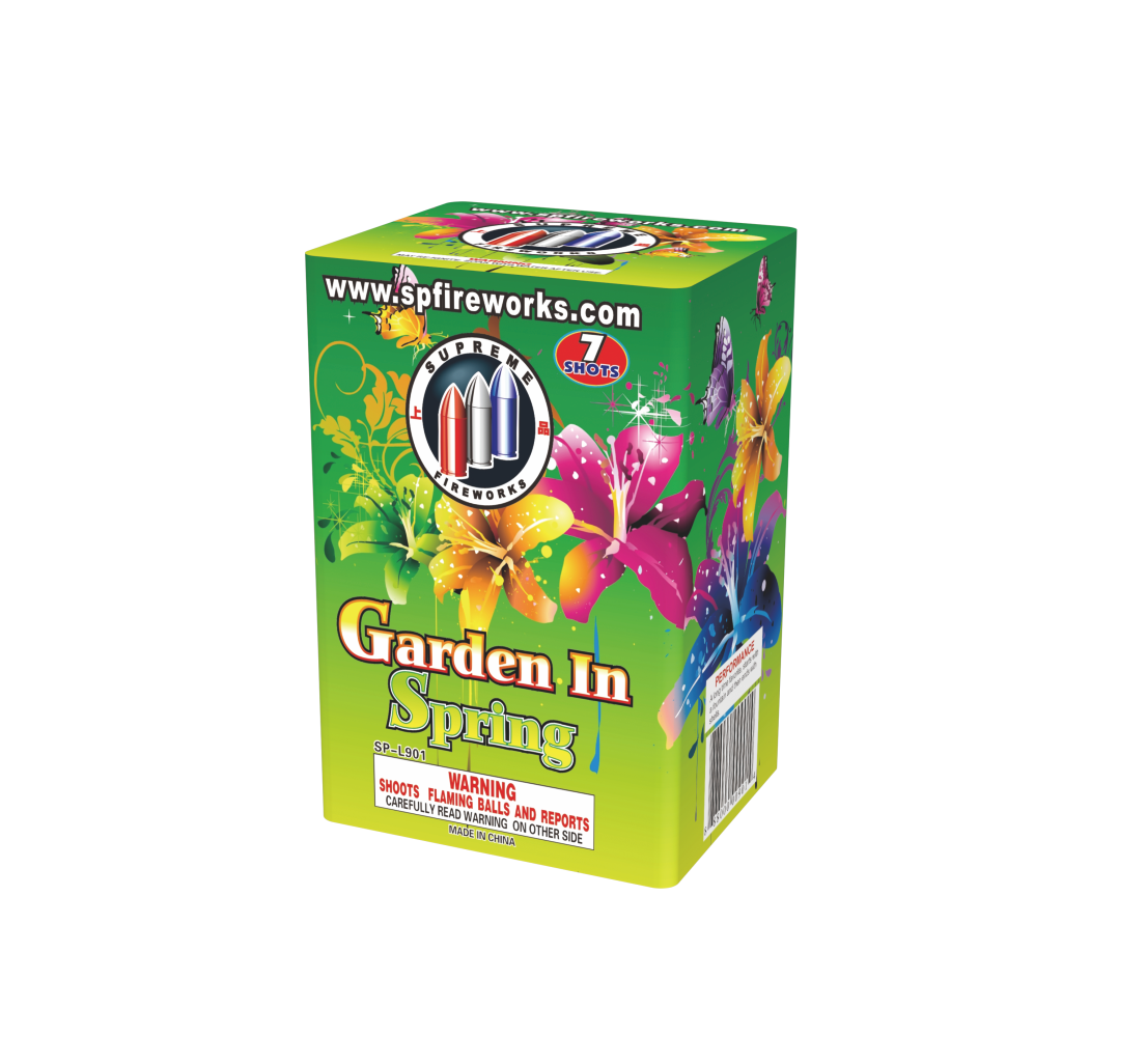 Garden In Spring 7's Supreme Fireworks wholesale 200 gram multi-shot fireworks cake