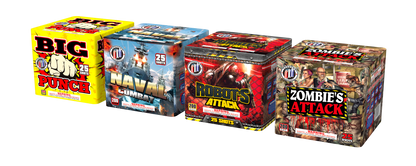 Supreme Combo Pack SP297ABCD Supreme Fireworks wholesale 200 gram fireworks cake assortment