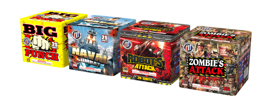 Supreme Combo Pack SP297ABCD Supreme Fireworks wholesale 200 gram fireworks cake assortment