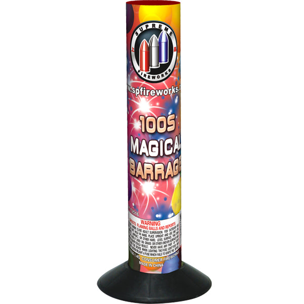 Magical Barrage 100's Supreme Fireworks wholesale 200 gram multi-shot fireworks cake