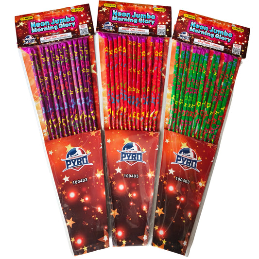 14" Neon Jumbo Morning Glory Major League Pyro wholesale novelty firework