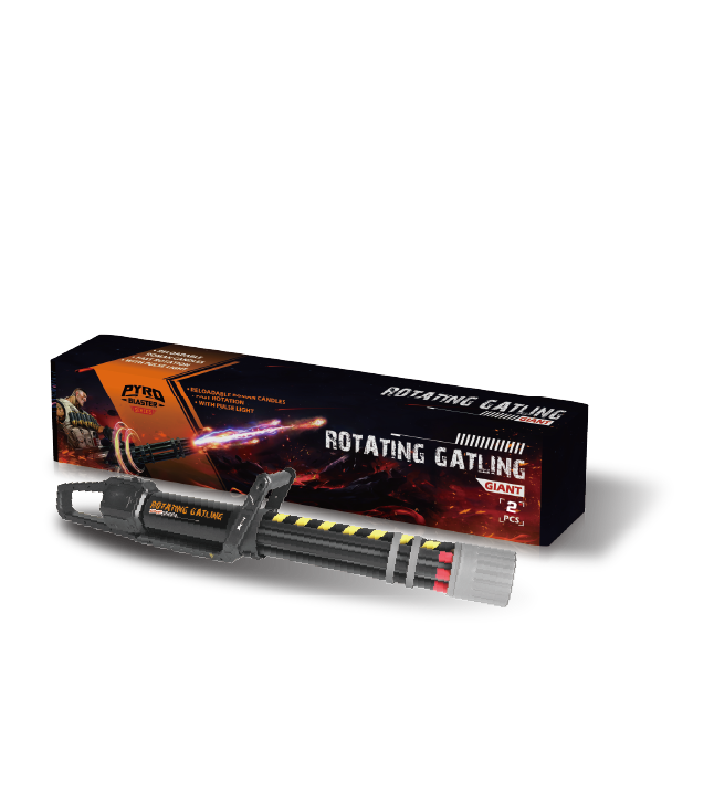 Rotating Gatling Mc Fireworks wholesale roman candle firework