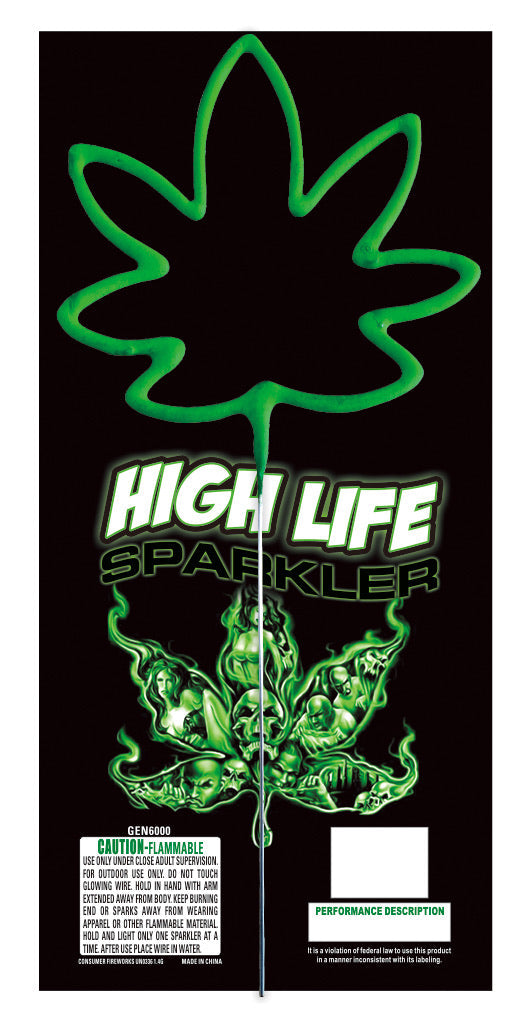 High Life Sparkler (Weed Leaf) wholesale sparkler product