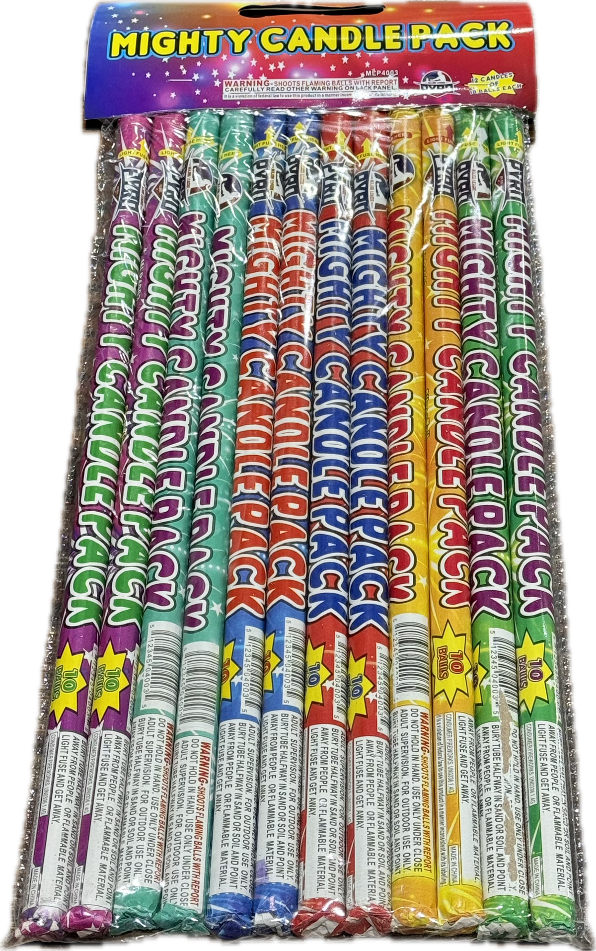 Mighty Candle Pack (Poly Bag) Major League Pyro wholesale roman candle firework