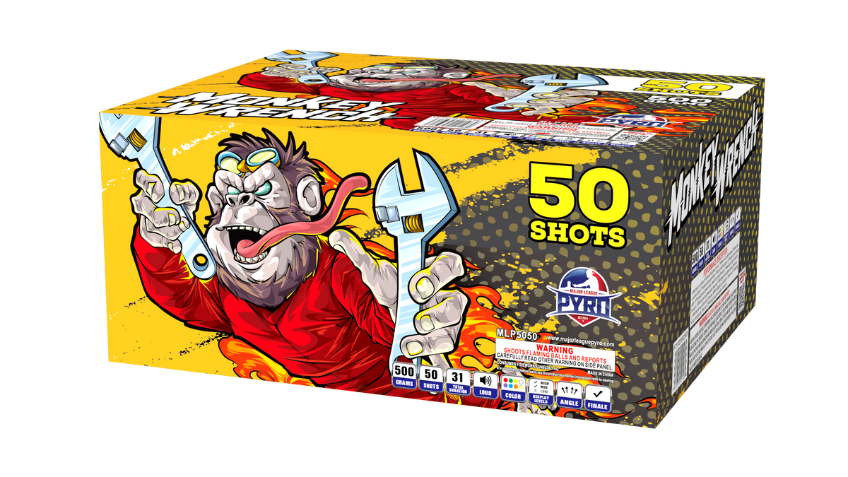 Monkey Wrench Major League Pyro wholesale 500g fireworks cake