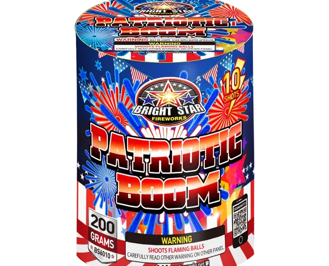 Patriotic Boom Winda wholesale 200 gram multi-shot fireworks cake