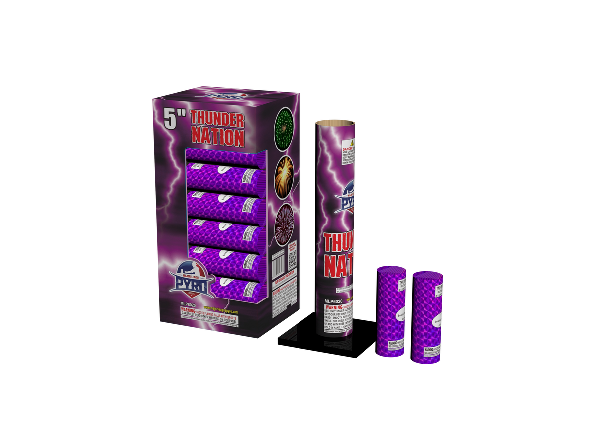 Thunder Nation 5" Shells Major League Pyro wholesale reloadable aerial shell kit
