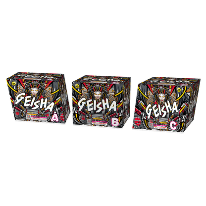 Geisha MC579 assortment, A B and C cakes
