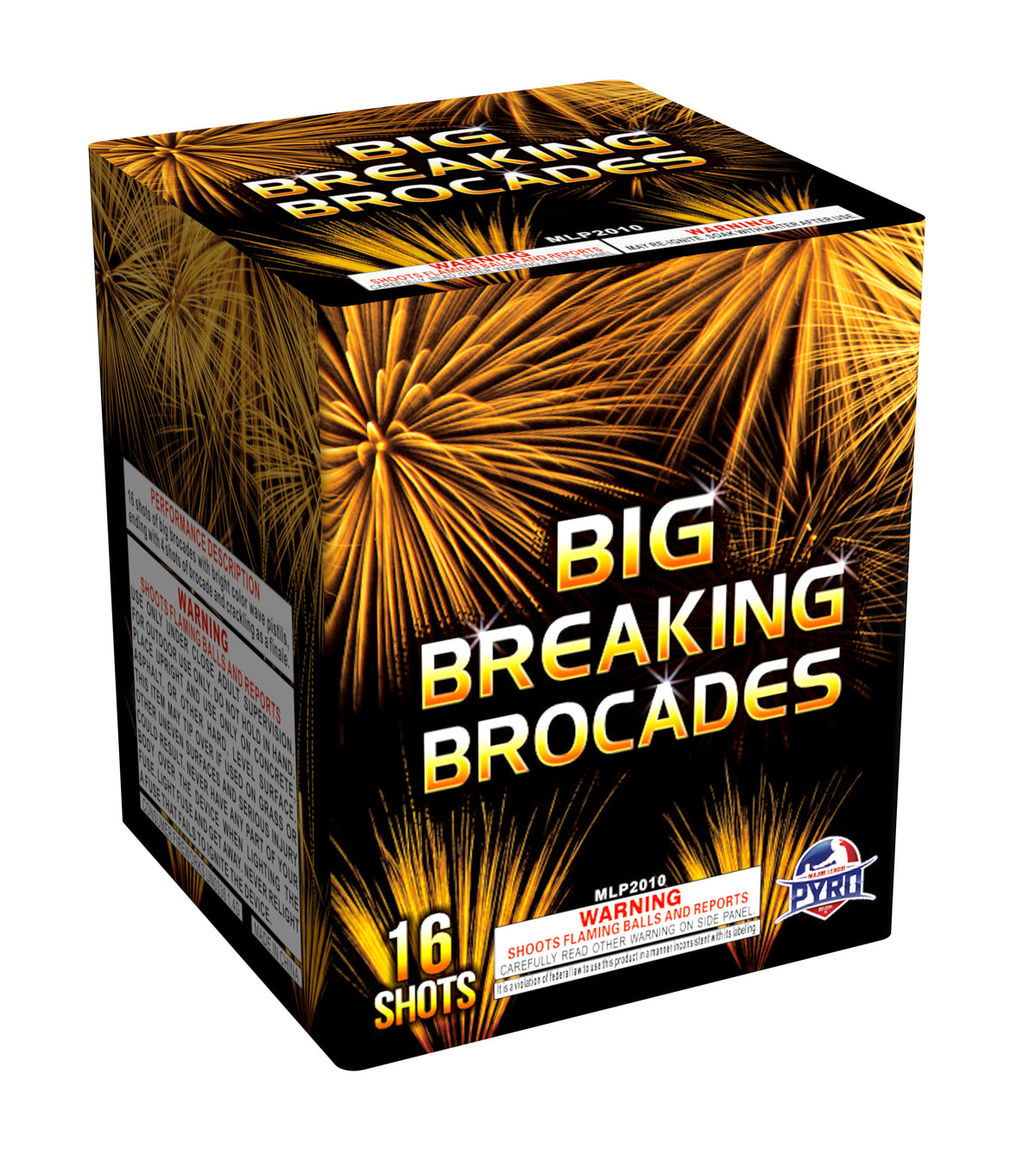 Big Breaking Brocades Major League Pyro 200 gram fireworks cake