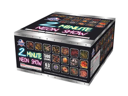 2 Minute Neon Show Major League Pyro 500 gram fireworks cake