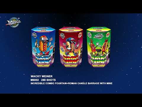 WACKY WEINER M6002 — official Miracle Fireworks YouTube demo