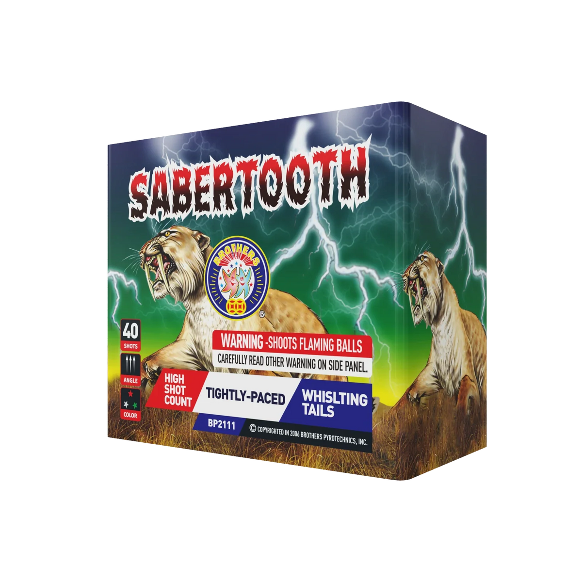 Sabertooth 40 Shots product packaging