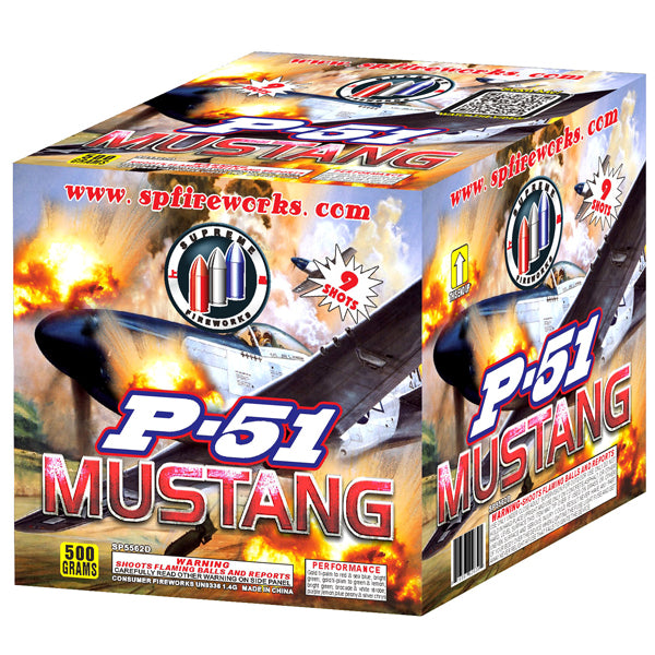P-51 Mustang Supreme Fireworks 500 gram fireworks cake