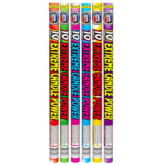 Extreme Candle Power - 10 Shots Poly Bag Supreme Fireworks wholesale roman candle firework