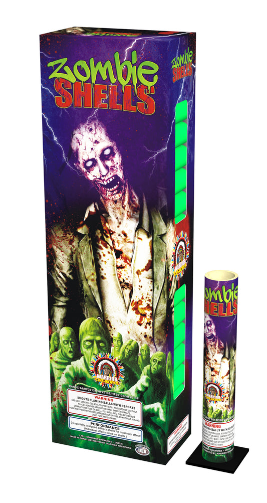 Zombie Shells Warrior wholesale reloadable aerial shell kit