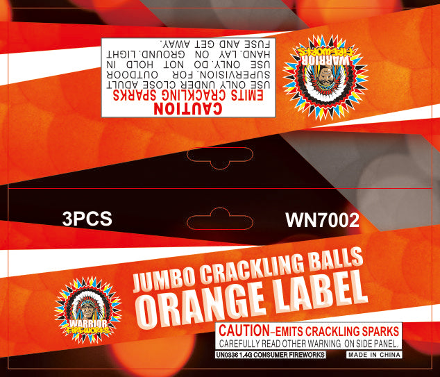 Jumbo Crackling Balls Warrior wholesale novelty firework