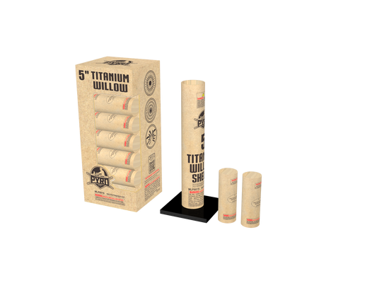 5" Titanium Willow Shells Major League Pyro wholesale reloadable aerial shell kit
