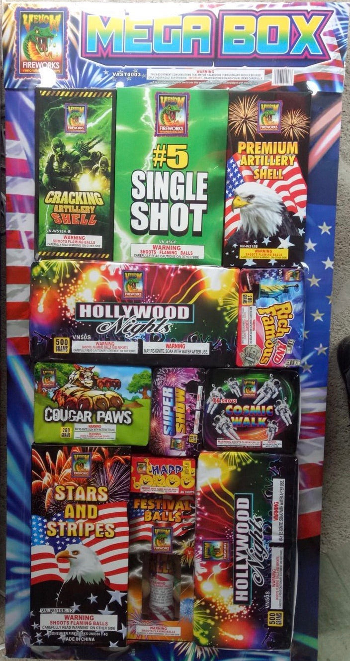 Mega Box Venom wholesale consumer fireworks assortment
