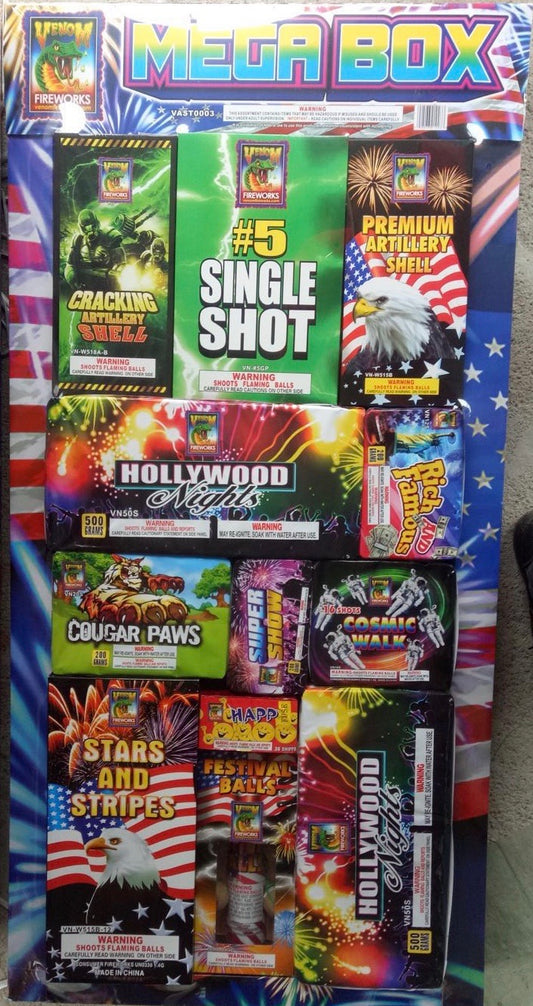 Mega Box Venom wholesale consumer fireworks assortment